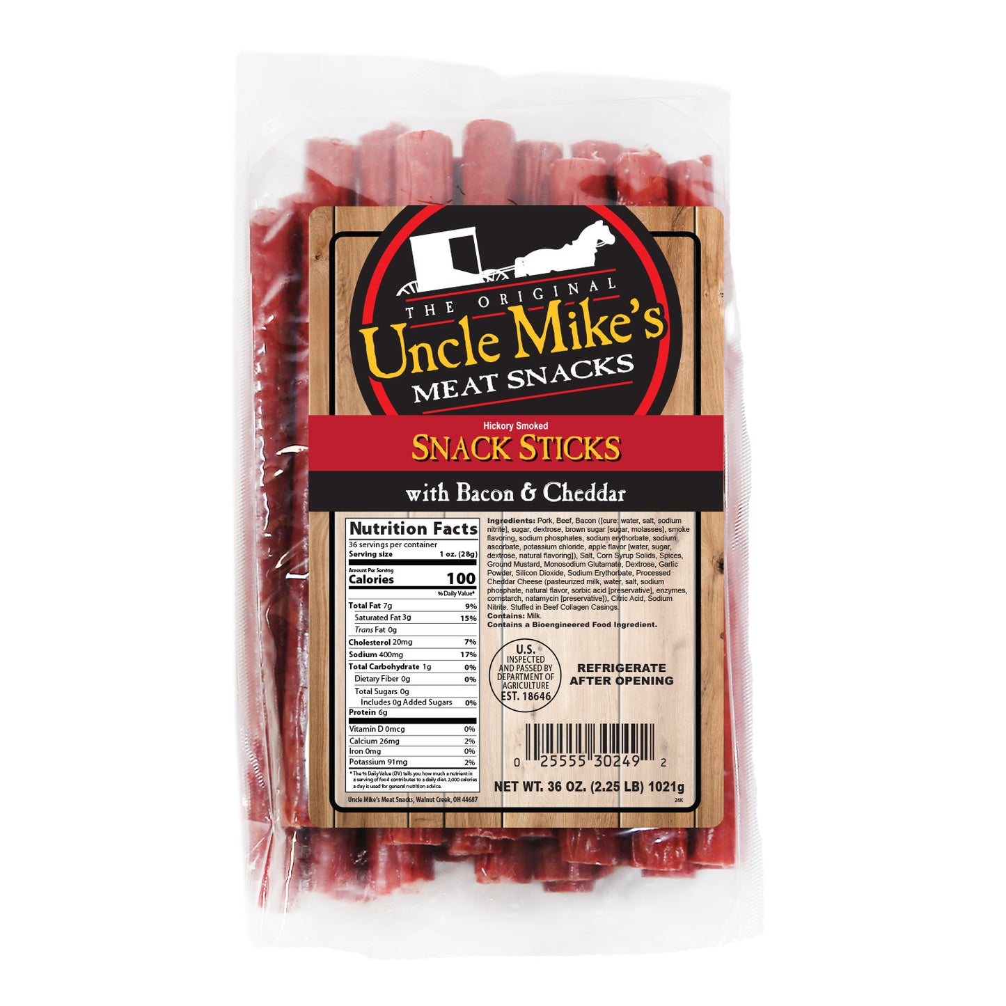 Bacon & Cheddar Snack Sticks - UM