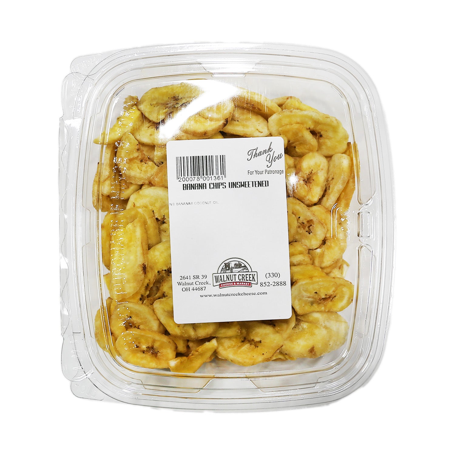 Banana Chips - Unsweetened – Walnut Creek Cheese & Market