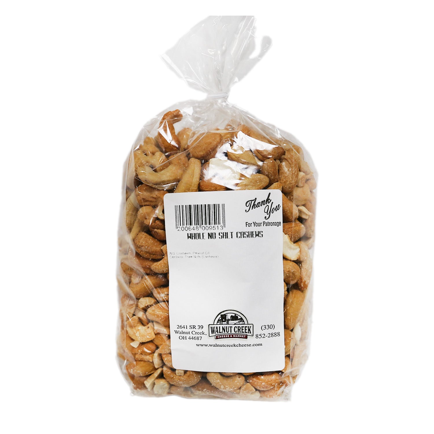 Cashews - Roasted No Salt – Walnut Creek Cheese & Market