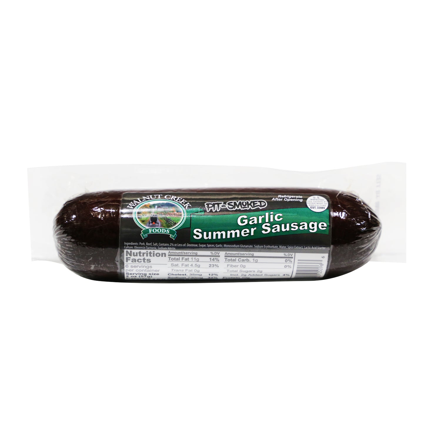 Summer Sausage - Pit Smoked Garlic – Walnut Creek Cheese & Market