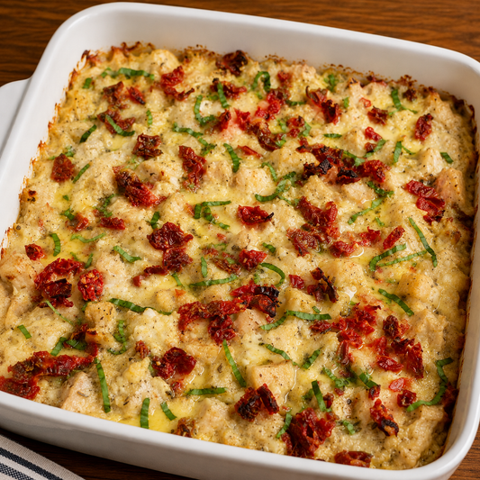 Caprese Chicken Cheese Bake