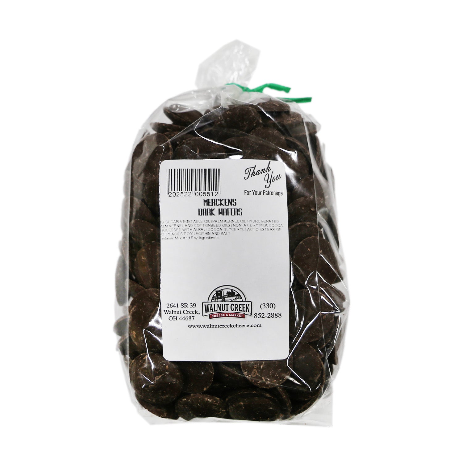 Merckens Chocolate - Dark Chocolate Wafers – Walnut Creek Cheese