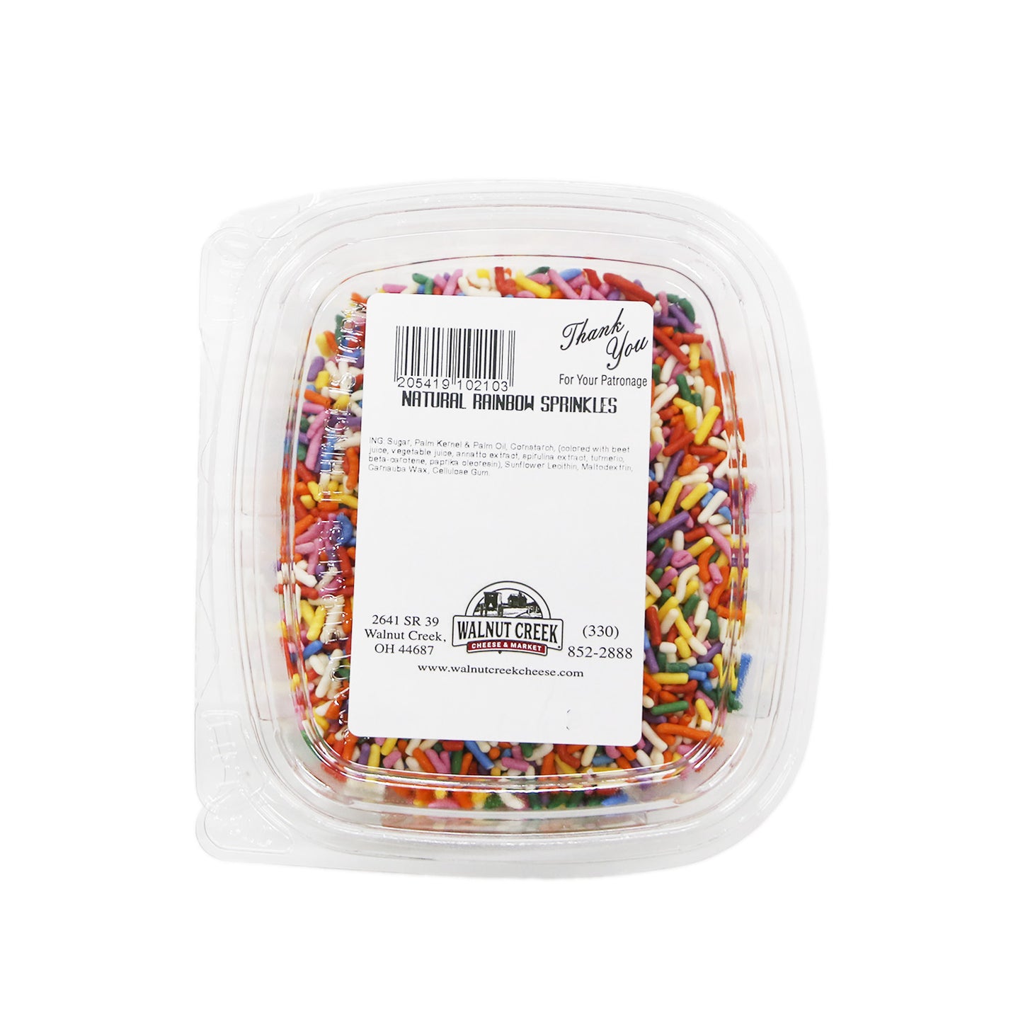 Natural Colored Sprinkles - Rainbow