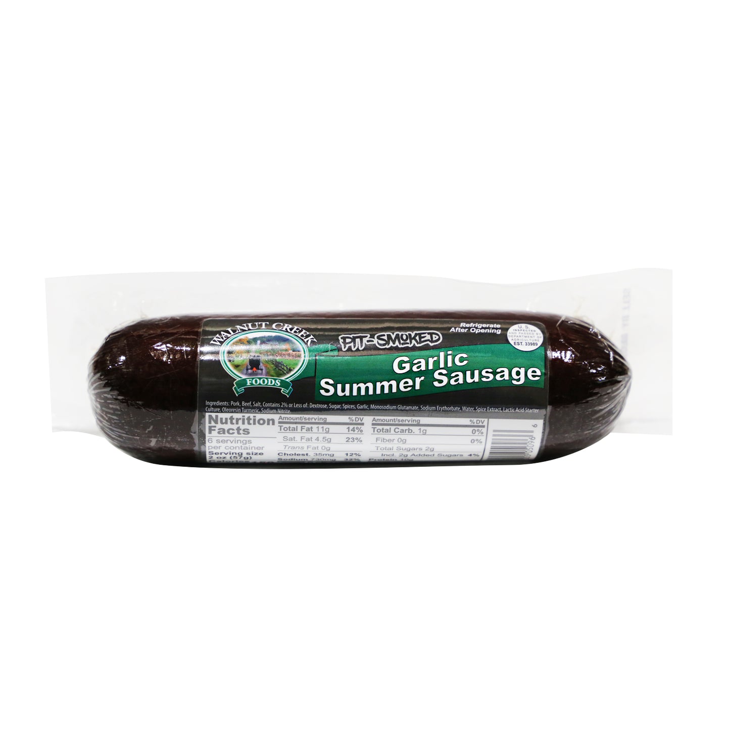 Summer Sausage - Pit Smoked Garlic
